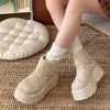 Botines de plataforma modernos para mujer, nueva colección de invierno 2026, punta redonda, cómodos, estilo retro, forrados de felpa para abrigar, botas Martin