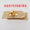 Acessórios para Alça de Bolsa Botão de Trava Torcida DIY Metal Dourado e Prata Sapatos Botas Anel Giratório Cinto Duplo de Couro Giratório