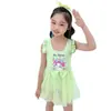 Maiô Infantil de Peça Única Novo Estilo Roupa de Banho Estilo Saia para Crianças Pequenas com Design Anti-Exposição para Meninas, Adequado para Fontes Termais