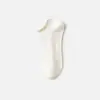 Meias Invisíveis Masculinas de Algodão com Estampa de Letras, Malha Pura, Estilo Fino para Primavera e Verão, Absorventes de Suor, Anti-Pilling, Ponta Reforçada, Anti-Rasgo, Versáteis