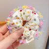 Scrunchie estilo pastoral francês para mulheres, elástico de cabelo de malha de alta qualidade, corda de cabelo para coque de bolinhas, acessório de cabelo elástico