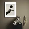 Pintura Decorativa Minimalista Moderna Fotografía Figura Blanco y Negro Esfera Pintura Colgante Entrada Sala de Estar Pared de Fondo Estudio Mural