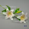 Flor Artificial de 3 Cabezas, Lirio de Tallo Único para Arreglo Floral de Sala de Estar en Casa, Lirio Perfumado Impreso en 3D para Decoración de Entrada