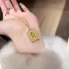 Puzuo Sifeng con accesorios dorados DIY collar con colgante de la marca de la fortuna de diamantes cadena de clavícula de personalidad de moda para mujer