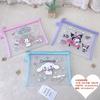 Sanrio Culomi A5 Stitch Bolsa Cosmética de Armazenamento em Malha Transparente Bolsa de Armazenamento de Documentos e Papelaria Prêmios