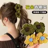 Pinza de Plátano Flor de Lana Pinza Vertical Pasador para Mujer 2025 Nuevo Elegante Tocado para Cabello Semirrecogido Pinza para el Cabello en la Parte Posterior de la Cabeza
