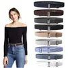 Cinto Preguiçoso Feminino Elástico Decoração Elástica Versátil Invisível Camisa de Cintura de Estudante Artefato Antiderrapante Cinto para Jeans