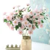 Flores Artificiales Rosa Iceberg Flores Falsas Hogar Sala de Estar Mesa de Comedor Arte Floral Adornos Salón de Bodas Arreglo Floral Flores de Seda