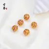 Cuentas de Esmalte Cloisonné de 8 mm, Cuentas de Cobre con Patrón Tradicional de Nube Azul Quemado, Accesorios para Pulseras DIY, Cuentas Espaciadoras, Cuentas Sueltas