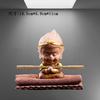 Arena morada Sapo dorado Goku Tortuga dragón mascota de té decoración nutritiva mesa de té pecera decoración de paisaje accesorios para juego de té