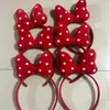 Popular Diadema de Peluche Blanca con Puntos Blancos y Lazo, Rellena de Algodón, Impresa en 3D, Accesorio para el Cabello para el Día de San Valentín