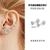 1 Par de Tarraxas de Aço Inoxidável com Design de Bola Redonda, Haste Fina com Rosca de Diamante, Tarraxas para Cartilagem Auricular 0.8mm
