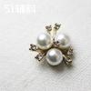 Accesorios decorativos de aleación con forma de flor de perla de imitación hechos a mano, accesorios para el cabello con estilo para bolsos hechos a mano.