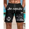 Nuevos shorts de playa deportivos de moda para hombre con estampado digital 3D transfronterizos europeos y americanos 2025, shorts atléticos casuales