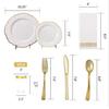 Pratos Descartáveis de Plástico Estilo Ocidental, Pratos de Formato Irregular, 10,2 polegadas 7,5 polegadas Conjunto de Talheres para Festa de Casamento Aniversário Atacado