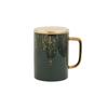 Taza de cerámica de lujo nórdico original con asa recta dorada, gran capacidad, para café, leche, té, regalo de desayuno, Taza