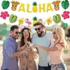 Festa Havaiana Tropical Europeia e Americana Beira-Mar Decoração de Aniversário Bandeira Aloha Pássaro de Fogo Folha Pingente de Decoração