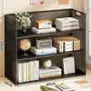 Estante de almacenamiento de escritorio multicapa, organizador de escritorio, escritorio de oficina, dormitorio estudiantil, estantería de mesa de arte de hierro simple y pequeña