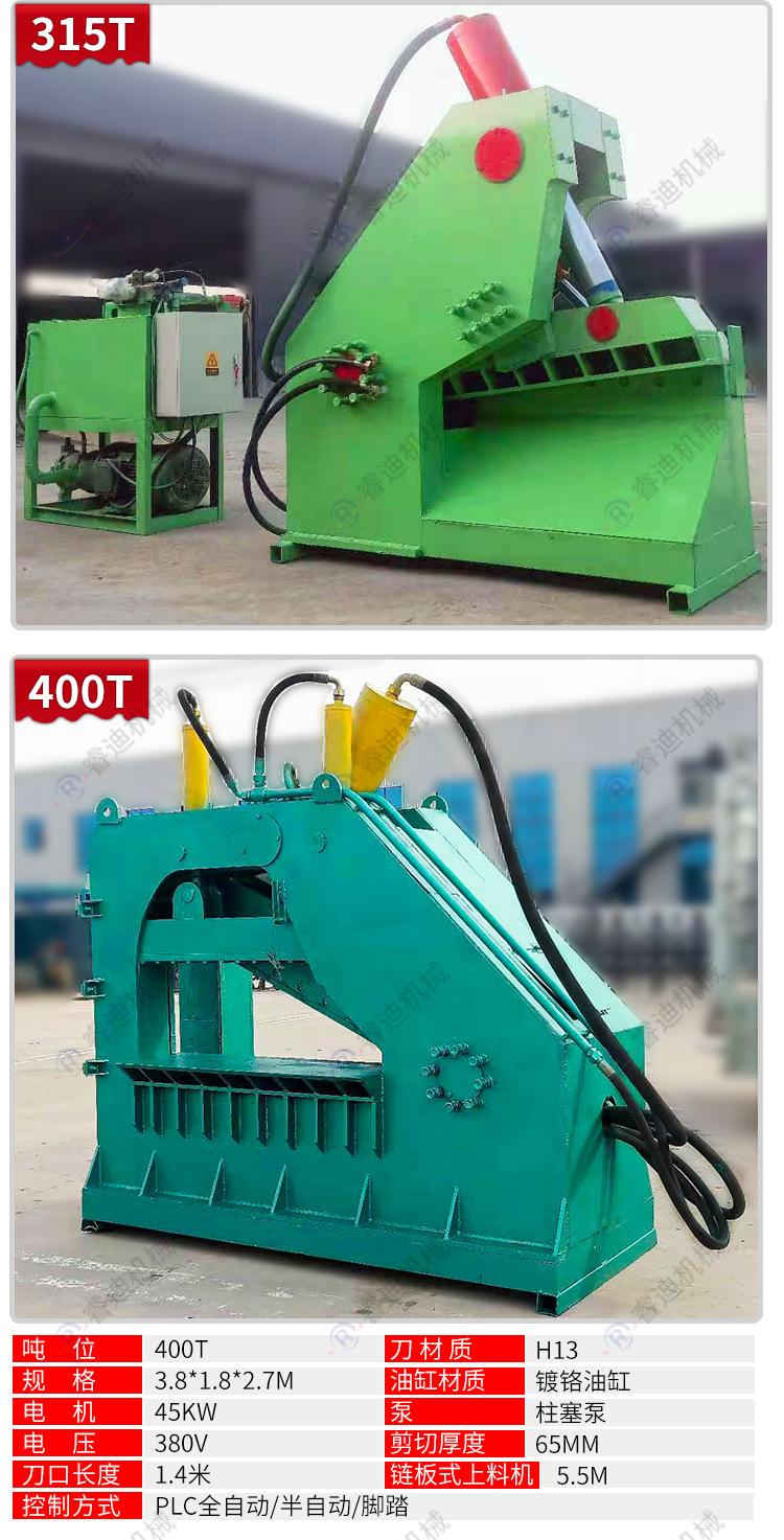 脚踏金属鳄鱼剪切机160吨废铁虎头剪切机 自动送料废钢液压剪铁机_07.jpg