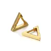 Pendientes Geométricos de Forma Especial Pulidos a Mano Hebilla de Oreja Acero Inoxidable Triángulo Hexágono Cuadrado Pendientes Anillo de Oreja Acero de Titanio