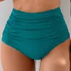 2026 Novo Biquíni Triangular Sexy Franzido Europeu e Americano da Amazon para Praia e Fontes Termais Calcinha Feminina