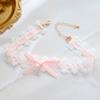 Lolita lolita collar cinta collar de encaje blanco gargantilla collar cosplay sirvienta cadena para clavícula