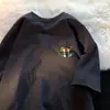 Camiseta de manga corta para hombre 2026, corte holgado, talla grande, cuello redondo, estampado de moda, versátil, camiseta de algodón pesado, manga corta, moderna