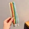 Fita Adesiva Mágica Estilo Floresta Acessório de Cabelo Infantil para Meninas, Aplique de Franja Tricotado, Aplique Versátil de Franja Estilo Pastoral, Faixa de Cabelo Não Danifica