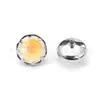 Brincos Cravejados de Cristal Tcheco com Borda Serrilhada Revestida de Titânio F136, Piercing de Umbigo, Joias para Piercing de Liga de Titânio G23, Piercing de Língua