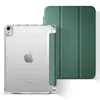 Adecuado para funda protectora iPad 10 2022 de 10.9 pulgadas con ranura para lápiz, funda de cuero triple, funda con airbag anticaída, transparente mate, lote de fábrica