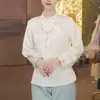 Nueva Camisa Bordada Estilo Chino para Primavera y Otoño, Nuevo Jacquard de Alta Gama Estilo Nacional, Top Camisa Versátil Casual de Manga Larga