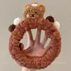 Diadema de peluche de dibujos animados linda y adorable para niñas, diseñada para lavarse la cara, evitar que el cabello se resbale y perfecta para tomar fotografías