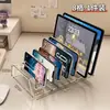 Estante de Almacenamiento para Teléfonos Móviles, Múltiples Estantes de Almacenamiento para Tablets y iPads, Caja de Almacenamiento con Compartimentos Transparentes, Estante de Almacenamiento con Carga para Teléfonos de Escritorio