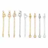 Colar Pulseira Fecho Lagosta com Coroa de Gota D'água Corrente de Cauda Extensão de Corrente Fecho para Joias DIY
