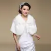 Xale de pele de inverno vestido de noiva vermelho Branco Noiva casamento dama de honra pele quente 2019 novo xale de pele