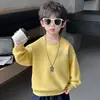 Sudadera para Niños Estilo Primavera y Otoño Capa Base 2026 Nuevo Infantil Bebé Casual Hombro Caído Holgada Superior Manga Larga Moderna