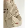 Bolsa Transversal de Lona Estilo Japonês para Trabalhadores no Trajeto para o Escritório, Nova Bolsa de Ombro Tote de Veludo Cotelê Feminina de Grande Capacidade Tendência Outono e Inverno