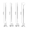 Acero Inoxidable Herramientas de Dentista Sonda de Doble Punta Espejo Bucal Set de Herramientas Dentales Herramienta de Limpieza y Cuidado de Sarro Dental