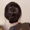 Grampo de Cabelo Curvo com Estampa de Leopardo e Abalone Estilo Coreano Fashion para a Parte de Trás da Cabeça, Acessório de Cabelo de Alto Padrão Estilo Antigo