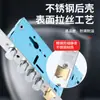 Cuerpo de Cerradura de Huella Dactilar para Puerta Antirrobo Acero Inoxidable Cerradura Inteligente para Puerta Llave Mecánica Doméstica Desbloqueo Cerradura de Contraseña Universal Especial