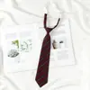 Corbata Rayada Rojo Vino para Mujer, Estilo Japonés, Estilo jk, Estilo Preppy, Persona Perezosa, Foto sin Trabajar, Material Escolar, dk Corto Marrón Hombre