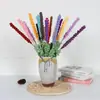 Producto Terminado al por Mayor Ramo de Lana Tejido a Mano Lavanda Flor Artificial Regalo del Día de San Valentín Decoración del Hogar Flor de Lana