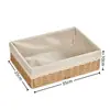 Cesta de armazenamento tecida à mão, caixa de armazenamento para lanches, cesta de bambu, cesto de roupa suja, caixa de armazenamento grande para calças