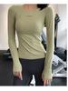 Tops Deportivos para Mujer en Otoño e Invierno, Sexy Elástico Ajustados de Manga Larga Ropa Profesional para Fitness, Correr, Entrenamiento, Yoga