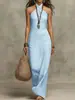 2026 Nuevo Vestido de Moda sin Mangas con Cuello Halter Delgado para Mujer Transfronterizo Europeo y Americano Amazon
