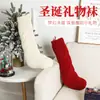 Meias de Natal de Tricô com Fio Acrílico Transfronteiriças Meias para Sacola de Doces Meia para Sacola de Presente Pingente de Decoração de Natal Caixa de Presente