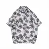 Camisa Hawaiana de Flores de Playa de Manga Corta para Hombre Holgada cec Super Fuego Estilo Puerto Retro Chaqueta Camisa Ropa de Hombre