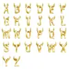 Colar com pingente de 26 letras em aço inoxidável transfronteiriço estilo ins simples luxo leve nicho temperamento pingente para mulheres