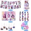 Conjunto de Suprimentos para Decoração de Festa de Aniversário de Meninas Caçadoras Banners de Aniversário, Balões, Toppers de Bolo, Decorações Suspensas em Favo de Mel Espiral