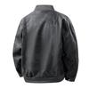 Chaqueta de Piel Sintética Nueva para Hombre Primavera y Otoño 2025 Moda Casual Tallas Grandes Chaqueta para Hombre Casual Corta Cuello Alto Chaqueta para Hombre 89